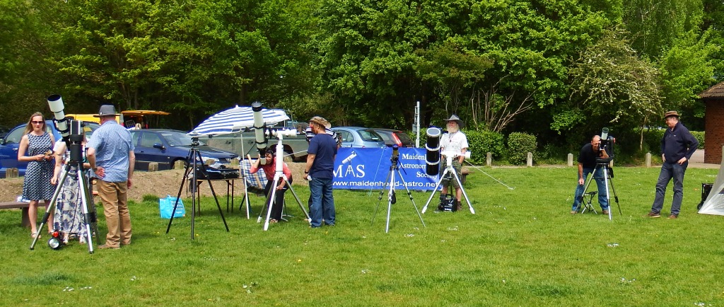 Photo: Members of MAS gather to observe the transit of Mercury